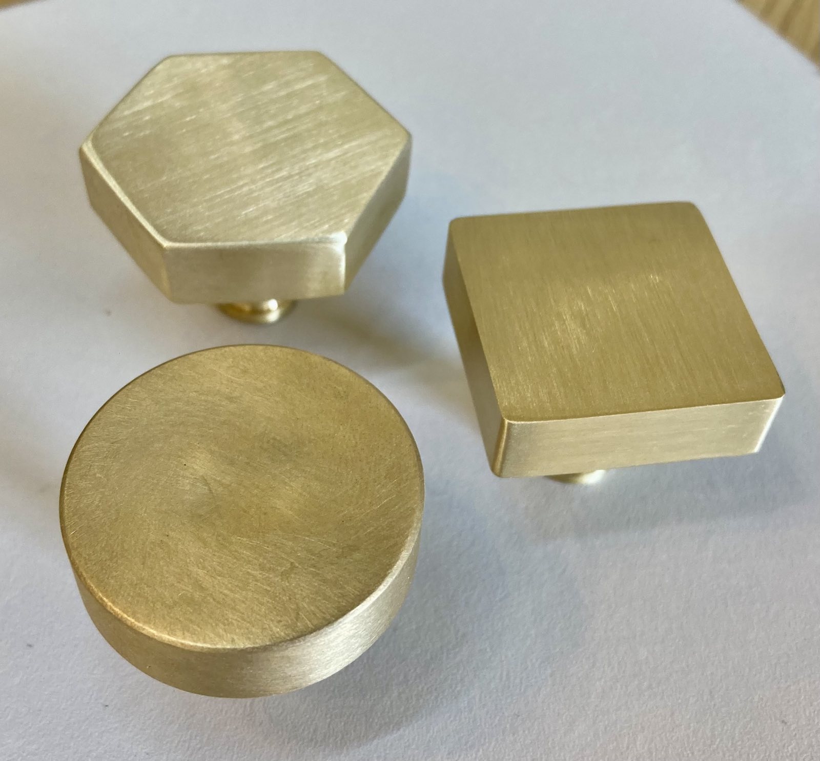geometric brass cabinet handles