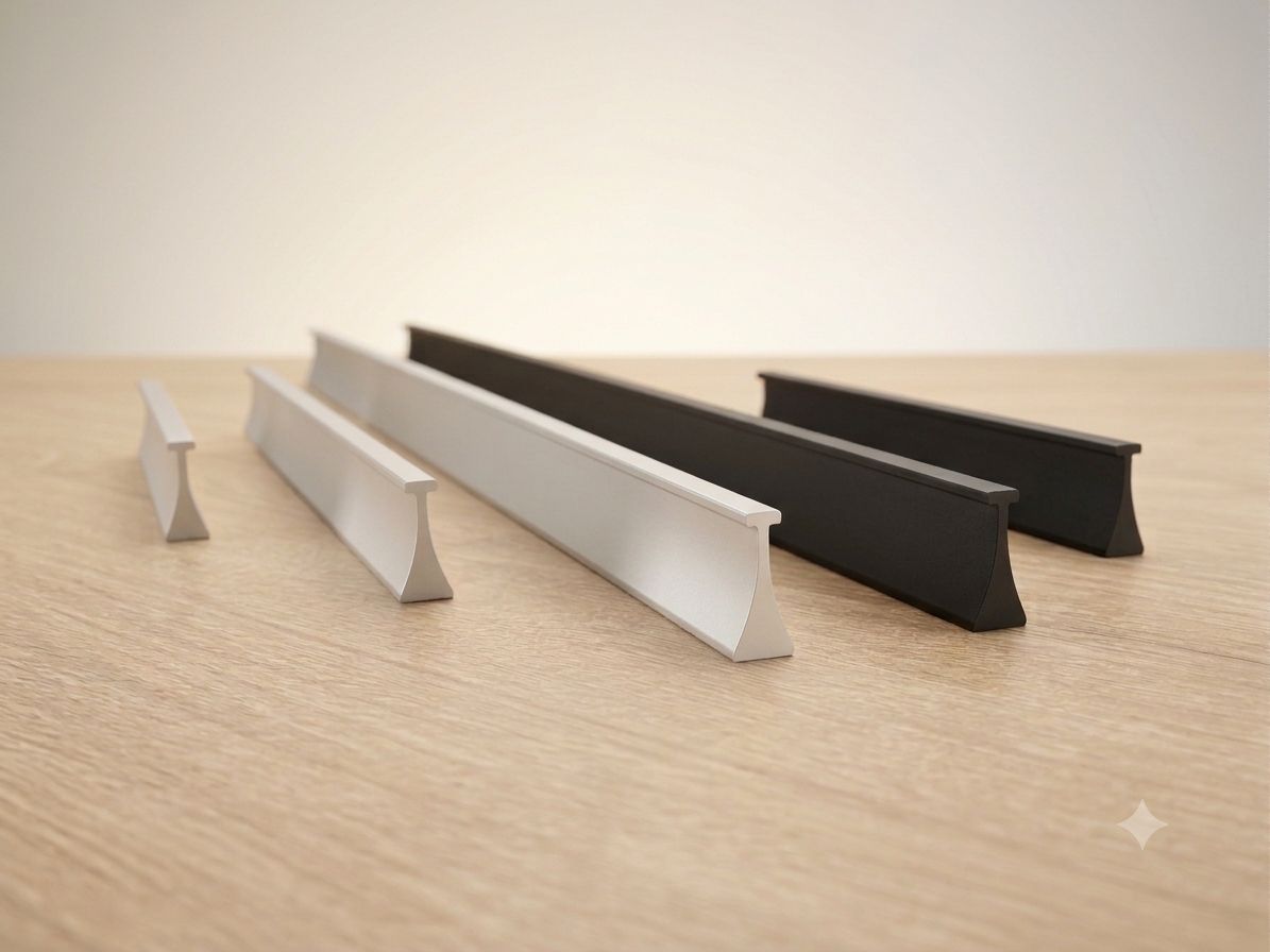 aluminium wardrobe and drawer handles